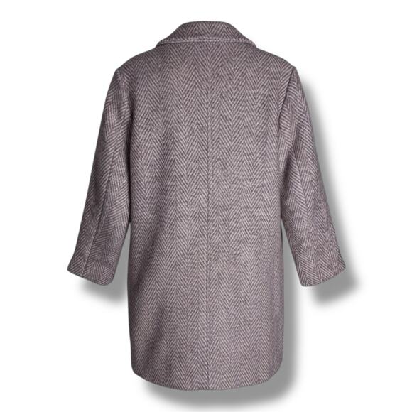 Girls' Faux Wool Jacket - Cat & Jack™ Mauve M - Picture 2 of 2